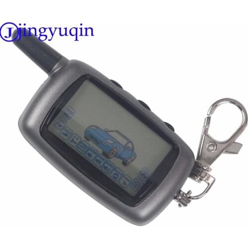 Jingyuqin 2-way LCD Remote Control Keychain Key Fob Cover For Starline A6 Russian Version Two Way Car Alarm