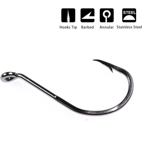 Stainless Steel Octopus Hook Saltwater Fish Hooks Sea Fishing Terminal Tackle 1/0 2/0 4/0 6/0 8/0 10/0