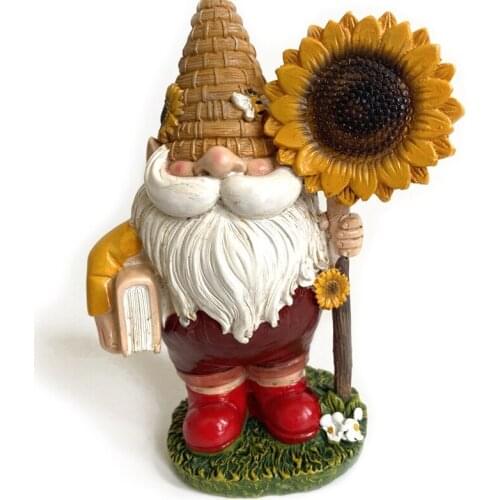 Sunflower Gnome Doll Desktop Decor Honey Bee Elf Home Bee Festival Plush Beard Faceless Doll Dwarf Decor Ornament