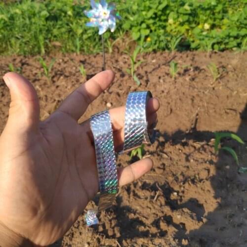 2.5*90cm Anti Tape Double-sided Laser Pest Control Garden Agriculture Supplies Waterproof Flashing Bird Reflective Scare Tape