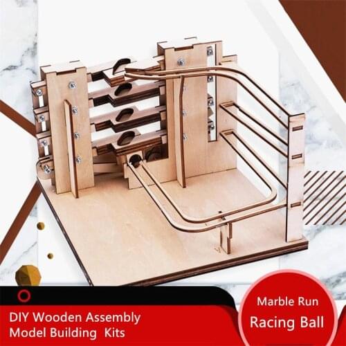 Marble Run Racing Ball Zuma Mechanical Game DIY Wooden Model Engineering Building Kits Assembly Educational Toys For Kids Adult