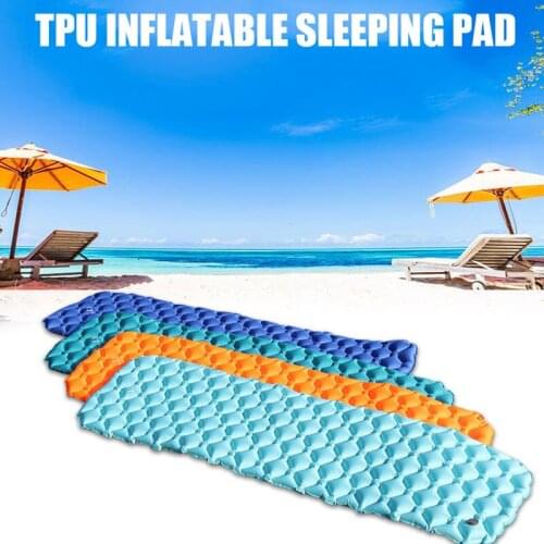 Inflatable Mattress Ultralight Waterproof Compact Air Mat Single Sleeping Pad Travel Folding Bed Portable TPU Camping Mat X637B