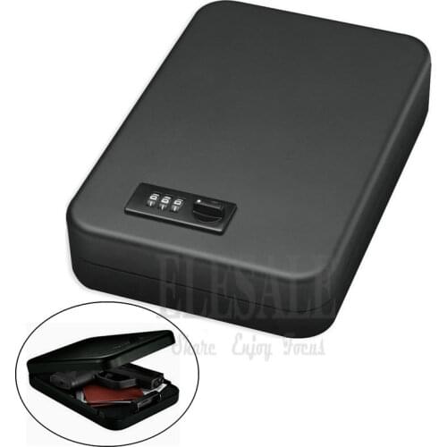 New Portable Security Box Pistol Safes Cash Jewelry Passport Safe Box With Password Lock Steel Plate 235*160*40 MM