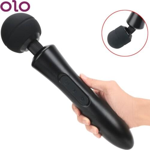 OLO Body Massage Vibrator 20 Frequency 8 Speed Huge Head AV Rod Powerful Magic Wand Vibrator Sex Toys for Women