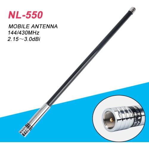 Original NAGOYA NL-550 VHF UHF 144/430MHz Dual Band 200W 3.0dBi High Gain Fiberglass Antenna NL550 for Mobile Station Car Radio