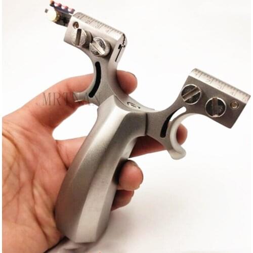 Outdoor Hunting Shooting High-quality Stainless Steel Slingshot Double Wire Brace Slingshot with Rubber Band High-power Shooting