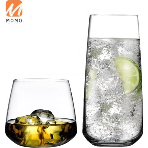Luxury Wine Glass Crystal Glass Large Thick Bottom Beer Tea Spirits Household Whiskey Imported Wine Cup
