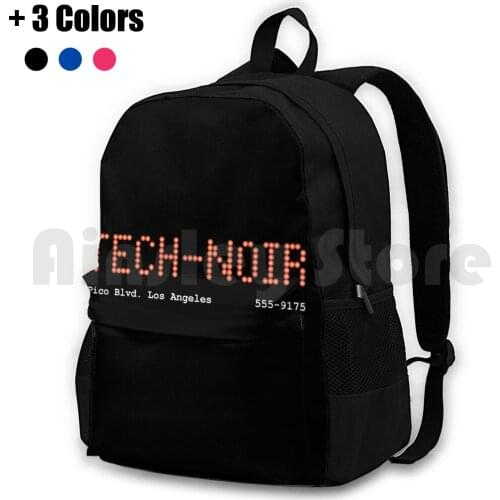 Tech Outdoor Hiking Backpack Riding Climbing Sports Bag Tech Technoir Retro Club Nightclub Los Angeles Sarah Connor Terminator