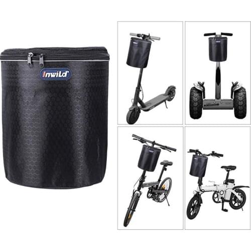 Bike Handlebar Bag Collapsible Bike Basket Bicycle Front Bag With Reflective Strap For Shopping Scooters Balance Bikes