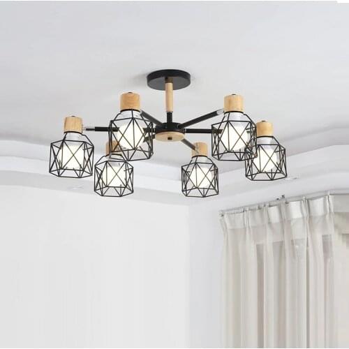 Vintage Loft Black/white Lustre Pendant Lamp LED Adjustable Living Room Light For Kitchen Restaurant Chandelier Fixture Lights