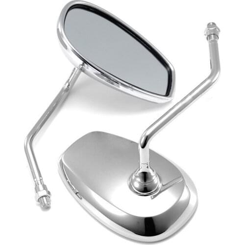 Motorcycle Rearview Mirrors side Mirrors For Kawasaki Yamaha 400 650 1100 1300 Virago Xv 250 535 750 Silver plating