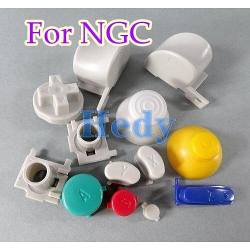 1set Full Set L R ABXY Z Keypads Buttons for Nintend NGC Controller Colorful Thumb Touch Button Keys Game Joystick Cover Cap