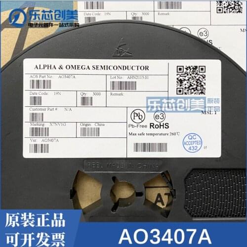 100% Original New In Stock AO3407A SOT-23 X7 MOSFET10