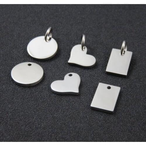 3 Styles Gold-color Rose Gold Color Stainless steel Blank Dog tags pendant necklace, Fashion DIY Jewelry Parts Without chain