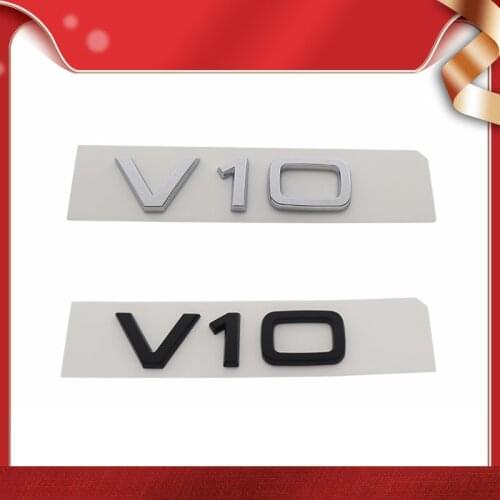 3D Premium V10 V 10 Letters for A6 A8 S4 S5 S6 S8 RS4 RS5 RS6 RS7 RS8 SQ5 SQ7 car Hood Fender trunk Tail Emblem Badge Sticker