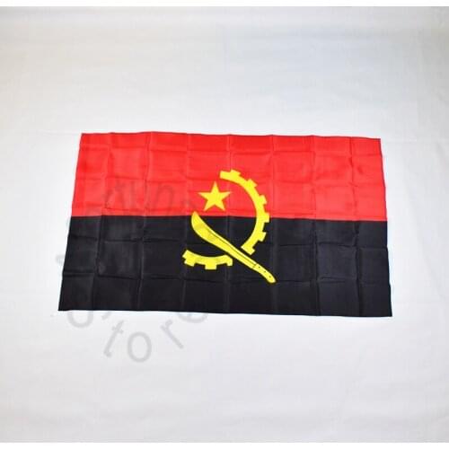 Angola 90*150cm flag Banner 3x5 Foot Hanging National flag for meet,Parade,party.Hanging,decoration