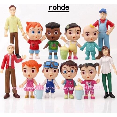 2021 1Set Anime Cocomelon Figure Toy PVC Model Dolls Cocomelon toys Kids Baby Gift 12pcs/set