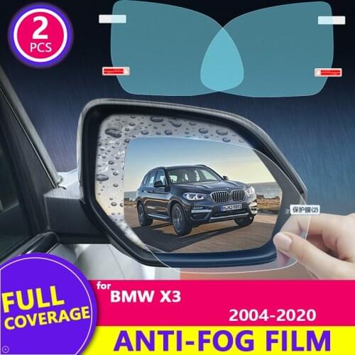For BMW X3 ( E83 F25 G01) 2004 - 2020 2018 2019 Rearview Mirror Film HD Anti-Fog Rainproof Auto Mirror Sticker Car Accessories