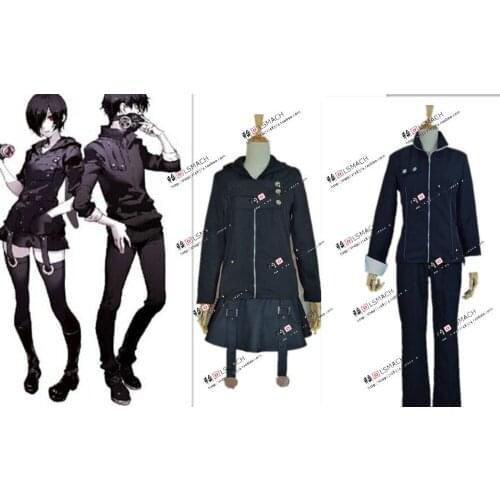 Free shipping Anime Perucas Kaneki Ken Kirishima Touka Tokyo Ghoul Cosplay Costume 11