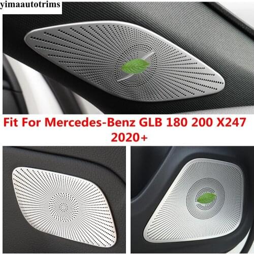 Accessories Fit For Mercedes-Benz GLB 180 200 X247 2020 2021 Door Side Speaker Pillar A Sonud Cover Trim Stainless Steel Interio