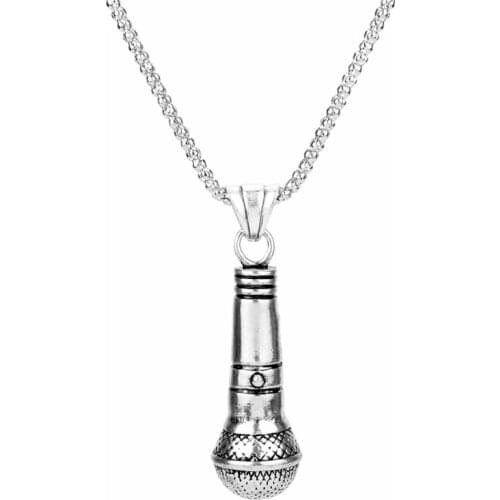 Men Microphone Necklace personalities Pendants Necklaces Snake Chain Choker Torque Hip Hop Jewelry Gift