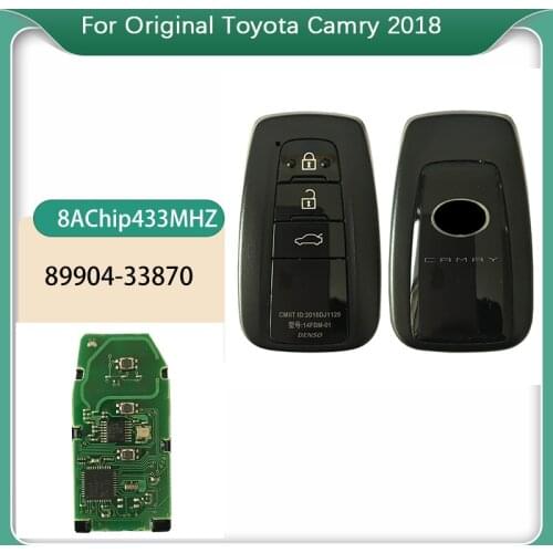 CN007120 For Toyota Camry 2018 Original / Aftermarket with 3 Button Smart Car Key 433MHZ 14FCC 14FDM-01 89904-33870
