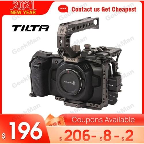 Tilta BMPCC 4K 6K Cage TA-T01-B-G Full Camera Cage SSD Drive Holder Top Handle for BMPCC 4K Camera Basic Kit