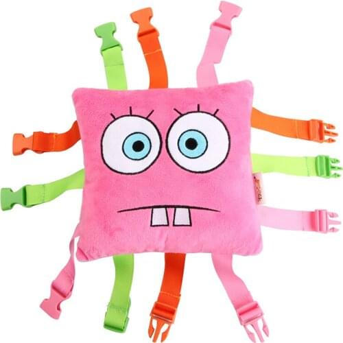 Early Childhood Education Push Button Puzzle Pillow Sensory Buckle Pillow Fun And Practical Motor Development Toy For Children