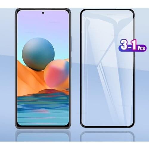 For Xiaomi Redmi Note 10 Pro Max 10S Full Cover Tempered Glass Screen Protector Explosion-proof Protection Film