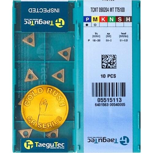 TCMT090204-MT TT5100 100% Original TAEGUTEC carbide insert with the best quality 10pcs/lot free shipping