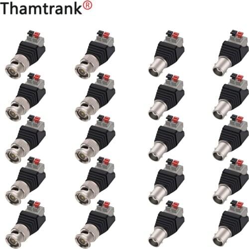 Terminal Camera CCTV BNC male UTP Video Balun Connector Cable Adapter Plug Pressed connected for CCTV Camera