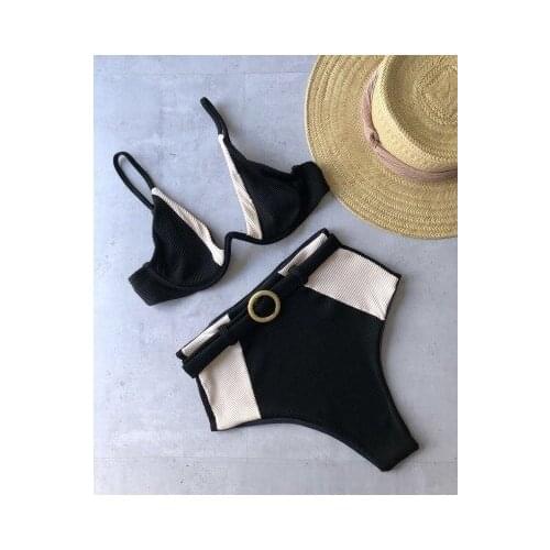 Summer Womens Swimsuit New 2021Bikini High Waist Special Fabric Swimsuit