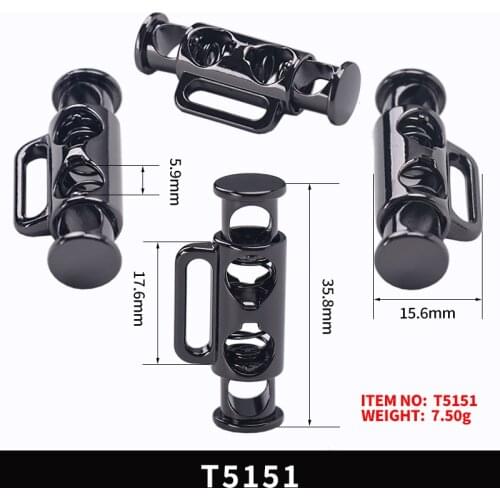 Lychee Life 50 Pieces Vintage Metal Color Stopper DIY Apparel Sewing Accessories Metal Clamp Stopper Cord Lock Toggle