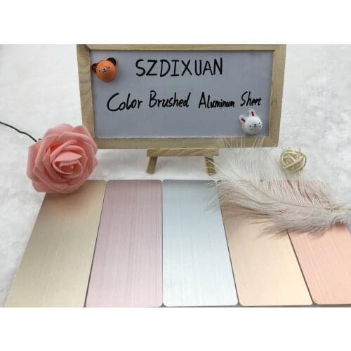 100x100x1mm 10pcs/bag Brushed Straight Aluminum Metal Sheet Anodised Plate Hairline Home Decoration Finish Custom DIY Art Craft