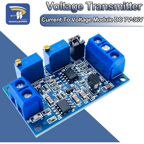 Current To Voltage Module 0 -20mA/4 -20mA to 0- 3.3V/0 -5V/0 -10V Voltage Transmitter Signal Converter Module