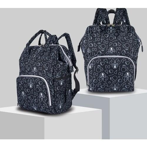 Disney Cartoons Portable Mommy Bag Multifunctional Large Capacity Mother And Baby Bag Portable Shoulder Mommy Bag Diaper Bag