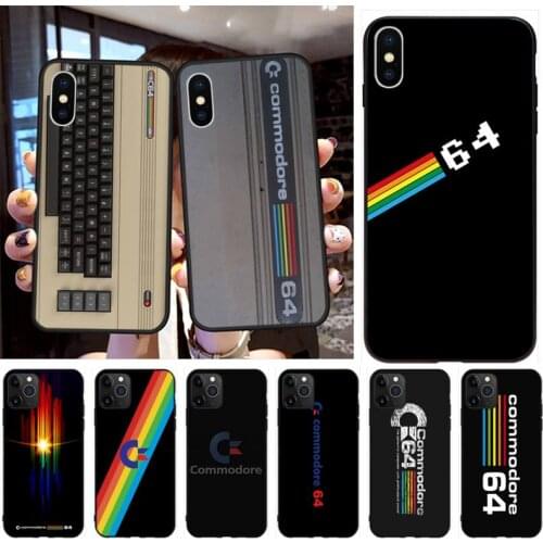 CUTEWANAN C64 COMMODORE 64 Cover Black Soft Shell Phone Case for iPhone 11 pro XS MAX 8 7 6 6S Plus X 5S SE 2020 XR case
