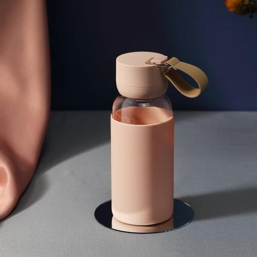 New Cute Glass Bottle Drinkware Coffee Cup Crystal Water Bottle 400ml Water bottle Flask Tea Bottles Colorful Sale Items