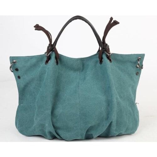 2021 new Womens Canvas Handbag Black High Quality Single Shoulder Bag Retro Solid Multi-pocket Womens Slant Bag