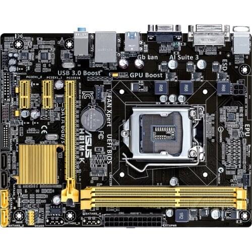 Original motherboard for ASUS H81M-K DDR3 LGA 1150 USB2.0 USB3.0 for I3 I5 I7 CPU 16GB H81 Desktop motherboard Free shipping