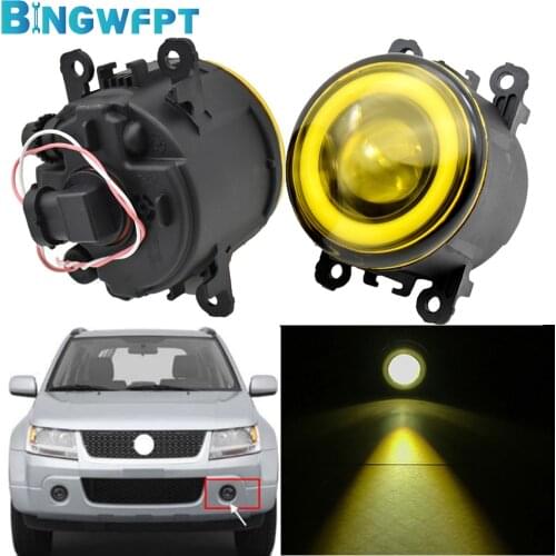 Angel Eye Car H11 LED12V Fog Light Fog Lamp Assembly Daytime Running Light For Suzuki Grand Vitara Suzuki SX4 Swift Sedan JIMNY