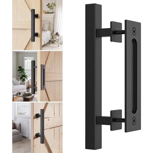 12 Inch Sliding Barn Door Handle Pull Flush Recessed Wood Door Handle Furniture Hardware For Cabinet Cupboard Interior Door