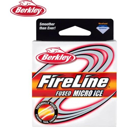Berkley Brand FireLine For Ice Fishing 45m 2LB-10LB Super Strong Fire Line Braided Wire Fishing Line With Clear&smoke Grey Color