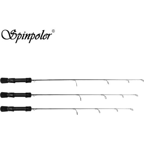 2021 Full New SEAL Series Ice Spinning Ice Fishing Rod, 24UL 25L 26ML One-Piece Ice Fishing Pole Black