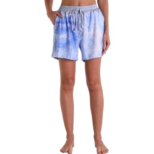 Swim Shorts Women Beach Shorts Cotton 2021 Summer Short Pants Floral Solid Color Elastic Waist Patchwork Casual Beach Short