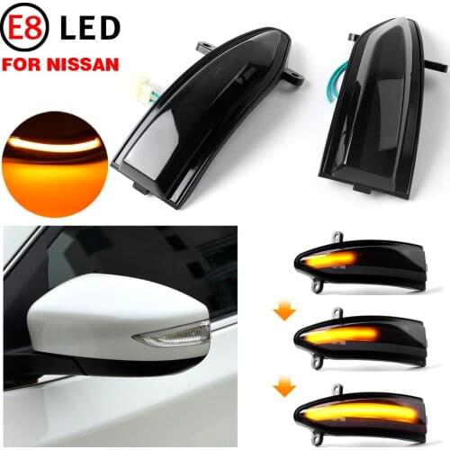 Flowing Water Blinker Side Mirror Indicator For Nissan Altima Teana Sylphy Sentra Pulsar Tiida LED Dynamic Turn Signal Light