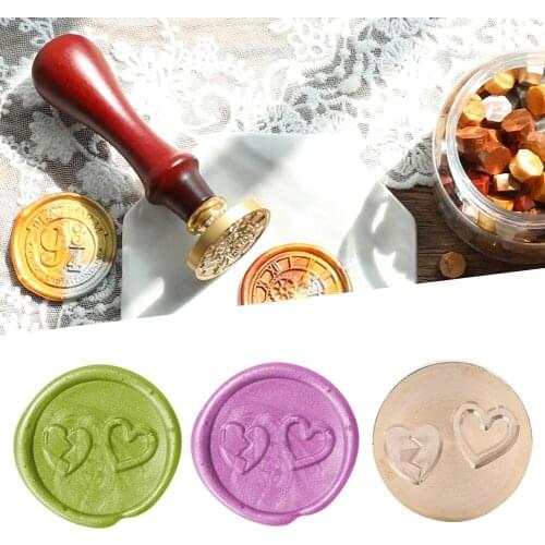 Vintage Love Heart Sealing Wax Stamp Head for DIY Scrapbooking Wedding Invitations Album Decorative Sealing Stamp Head