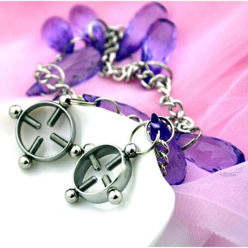 Nipple Clamps Metal Sex Toys Fetish Toys Female Clip Water Droplets Clip