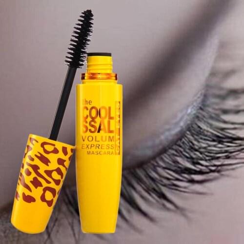 Yellow Leopard 3D Mascara Lengthen Black Eyelashes Extension Eyelash Brush Beauty Makeup Long-lasting Golden Mascara