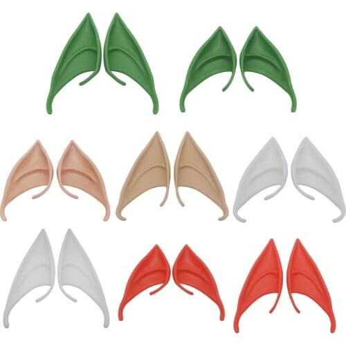 Y166 1/3/12 Pair Latex Elf Ears Pointed Cosplay Mask Accessories Halloween